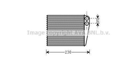 Радиатор отопителя салона MB A-class 169 B-class 245, Mini Clubman Cooper Counr AVA COOLING MSA6465