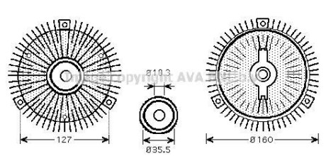 Віскомуфта вентилятора охолодження AVA QUALITY COOLING AVA COOLING MSC408