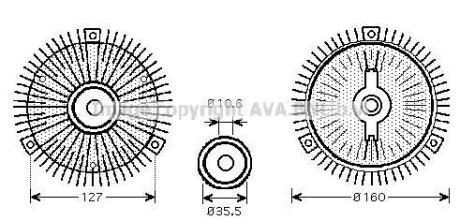 Віскомуфта вентилятора охолодження AVA QUALITY COOLING AVA COOLING MSC417