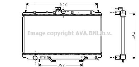 Радіатор, охолодження двигуна AVA QUALITY COOLING AVA COOLING MT2153