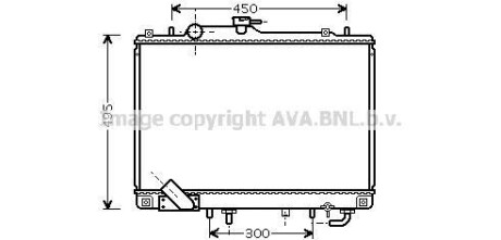 Радіатор, охолодження двигуна AVA QUALITY COOLING AVA COOLING MT2157