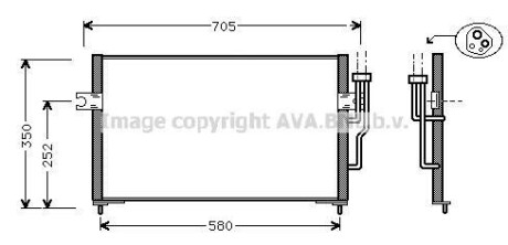 Радіатор кондиціонера AVA QUALITY COOLING AVA COOLING MT5100