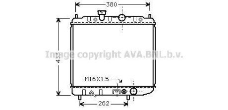 AVA MITSUBISHI Радіатор охолодження двиг. Colt IV, Lancer V 1.3/1.6 92- AVA COOLING MTA2036 (фото 1)