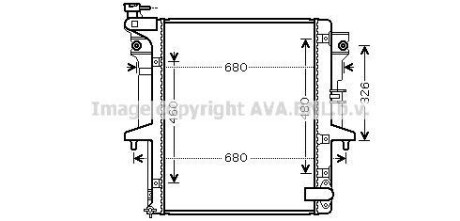 Радіатор, охолодження двигуна AVA QUALITY COOLING AVA COOLING MTA2202