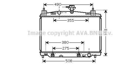 Радіатор, охолодження двигуна AVA QUALITY COOLING AVA COOLING MZ2212