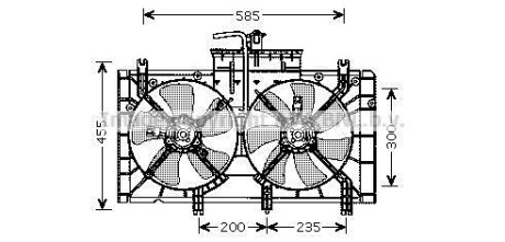 Вентилятор, охлаждение двигателя AVA QUALITY COOLING AVA COOLING MZ7537 (фото 1)