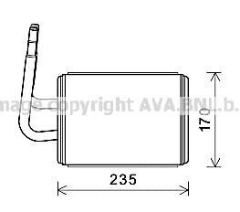 Радіатор пічки AVA QUALITY COOLING AVA COOLING MZA6268