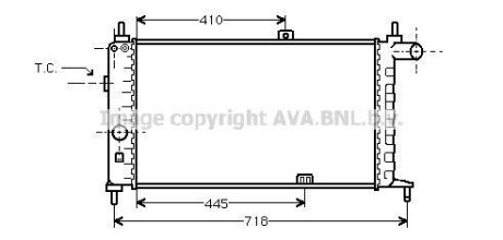 Радіатор, охолодження двигуна AVA QUALITY COOLING AVA COOLING OL2066 (фото 1)