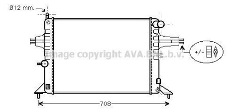 Радіатор, охолодження двигуна AVA QUALITY COOLING AVA COOLING OL2272