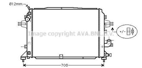 AVA OPEL Радіатор охолодження двигуна ZAFIRA / ZAFIRA FAMILY B 05- AVA COOLING OL2489