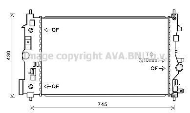 Радіатор, охолодження двигуна AVA QUALITY COOLING AVA COOLING OL2546