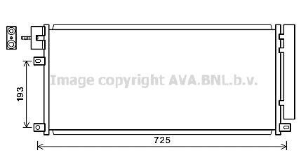 Конденсатор кондиціонера (з осушувачем) CHEVROLET TRAX, OPEL MOKKA / MOKKA X 1.4/1.4LPG 06.12- AVA QUALITY COOLING AVA COOLING OL5634D