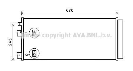 Конденсатор кондиціонера (з осушувачем) OPEL ADAM, CORSA E, CORSA E/HATCHBACK 1.0-1.6 07.14- AVA QUALITY COOLING AVA COOLING OL5679D