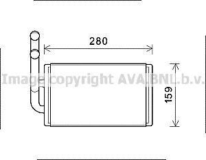 Радіатор пічки AVA QUALITY COOLING AVA COOLING OL6570