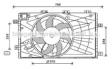 Вентилятор, охлаждение двигателя AVA COOLING OL7621 (фото 1)