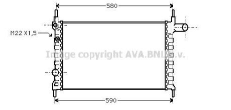 Радіатор, охолодження двигуна AVA QUALITY COOLING AVA COOLING OLA2150