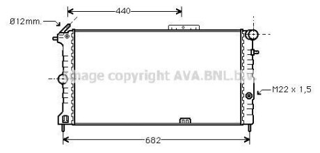 Радіатор, охолодження двигуна AVA QUALITY COOLING AVA COOLING OLA2190