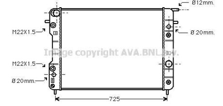 Радіатор, охолодження двигуна AVA QUALITY COOLING AVA COOLING OLA2193