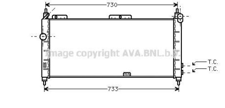 Радіатор, охолодження двигуна AVA QUALITY COOLING AVA COOLING OLA2203