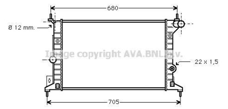 Радіатор, охолодження двигуна AVA QUALITY COOLING AVA COOLING OLA2242 (фото 1)