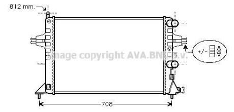 Радіатор, охолодження двигуна AVA QUALITY COOLING AVA COOLING OLA2255