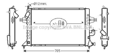 Радіатор, охолодження двигуна AVA QUALITY COOLING AVA COOLING OLA2294