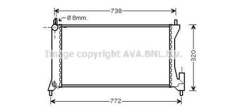 CHLODNICA OPEL AGILA A 00- AVA QUALITY COOLING AVA COOLING OLA2386