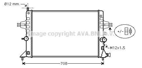 Радіатор двигуна OPEL (AVA) AVA QUALITY COOLING AVA COOLING OLA2440