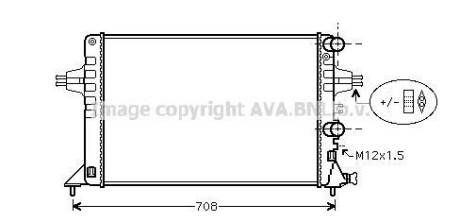 Радіатор, охолодження двигуна AVA QUALITY COOLING AVA COOLING OLA2444