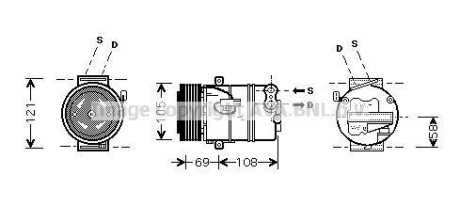 Компресор кондиціонера AVA QUALITY COOLING AVA COOLING OLAK438