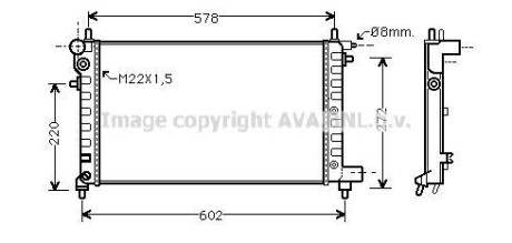 Радіатор, охолодження двигуна AVA QUALITY COOLING AVA COOLING PE2149