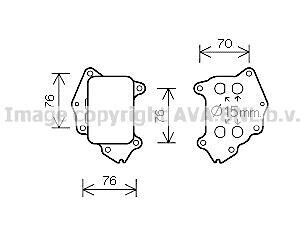 Радиатор масляный PSA Berlingo Partner 1,6HDI 05> 08>, Nemo Bipper 1,4HDI, Focus II C-max 1,6d AVA AVA COOLING PE3396