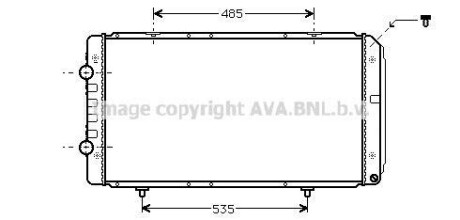 Радіатор, охолодження двигуна AVA QUALITY COOLING AVA COOLING PEA2268