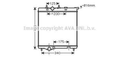 Радиатор охлаждения Citroen C3/Peugeot 207/208 1.4/1.6 07- AVA QUALITY COOLING AVA COOLING PEA2298