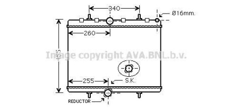 Радіатор системи охолодженняя AVA QUALITY COOLING AVA COOLING PEA2314