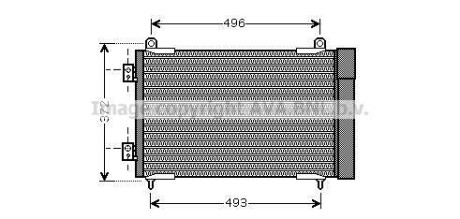 Конденсатор кондиціонера (з осушувачем) PEUGEOT 206 1.6D 05.04- AVA QUALITY COOLING AVA COOLING PEA5258D