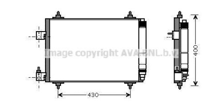 Радіатор кондиціонера AVA QUALITY COOLING AVA COOLING PEA5286D (фото 1)