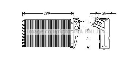 Радіатор пічки AVA QUALITY COOLING AVA COOLING PEA6227