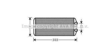 Радиатор отопителя салона PSA Partner Berlingo 08> 1.6VTi 1.6 HDI MT AC+/- AVA AVA COOLING PEA6312 (фото 1)