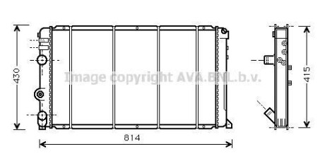 Радіатор, охолодження двигуна AVA QUALITY COOLING AVA COOLING RT2263