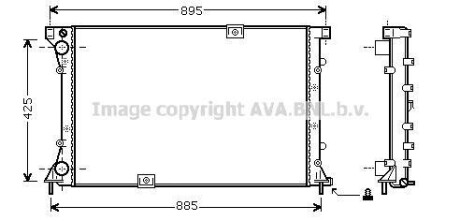 Радіатор, охолодження двигуна AVA QUALITY COOLING AVA COOLING RT2313