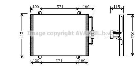 Радіатор кондиціонера AVA QUALITY COOLING AVA COOLING RT5201