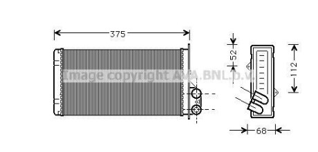 Радіатор пічки AVA QUALITY COOLING AVA COOLING RT6226