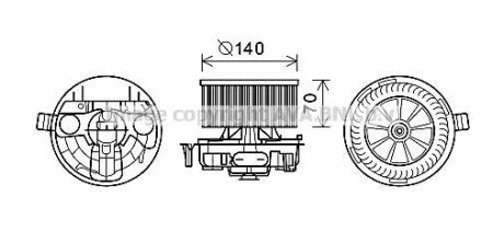AVA RENAULT Вентилятор салона Megane II AVA COOLING RT8570