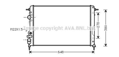 Радіатор, охолодження двигуна AVA QUALITY COOLING AVA COOLING RTA2241