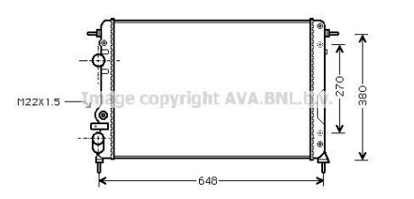 Радіатор, охолодження двигуна AVA QUALITY COOLING AVA COOLING RTA2266