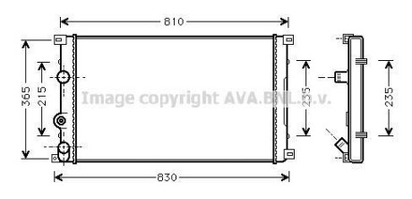 Радіатор, охолодження двигуна AVA QUALITY COOLING AVA COOLING RTA2276