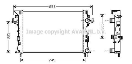 Радиатор охлаждения двигателя Renault Laguna II 1,6-2,0i 1,9d 01>07 AVA AVA COOLING RTA2290 (фото 1)