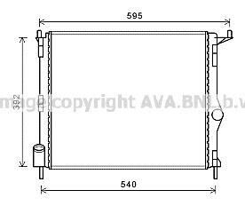 Радиатор, охлаждение двигателя AVA COOLING RTA2476