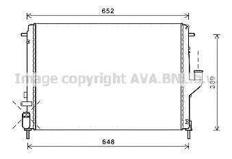 Радиатор, охлаждение двигателя AVA COOLING RTA2478